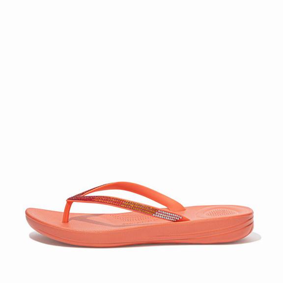 FitFlop Dámská Sandály S Odděleným Palcem Koralove Růžové - IQUSHION Rubber CZ-590384